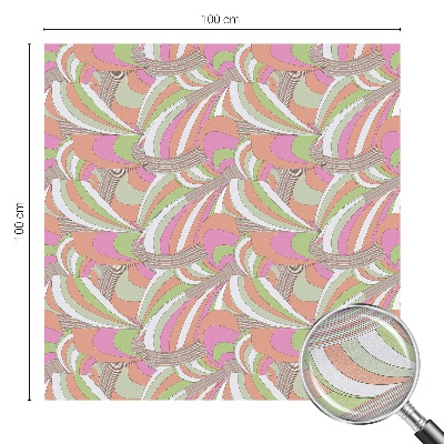 Öntapadós üvegfólia vitrázs mintával Színes cikk-cakk