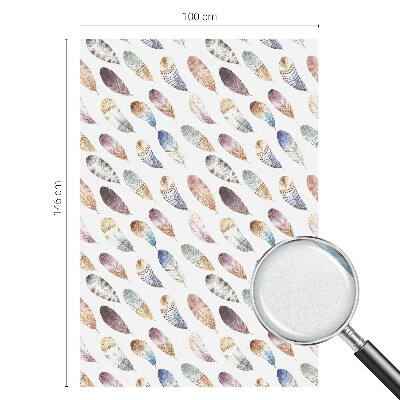 Öntapadós üvegfólia vitrázs mintával Bohém tollak