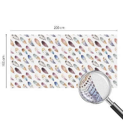 Öntapadós üvegfólia vitrázs mintával Bohém tollak