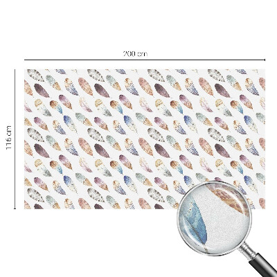 Öntapadós üvegfólia vitrázs mintával Bohém tollak