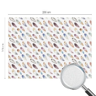 Öntapadós üvegfólia vitrázs mintával Bohém tollak