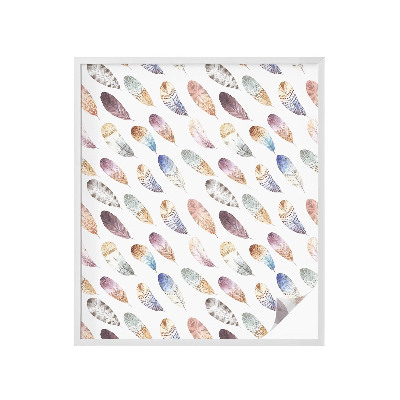 Öntapadós üvegfólia vitrázs mintával Bohém tollak