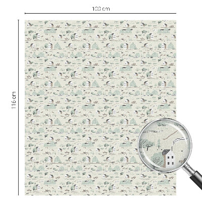 Színes mintás ablakfólia Egy idilli falu