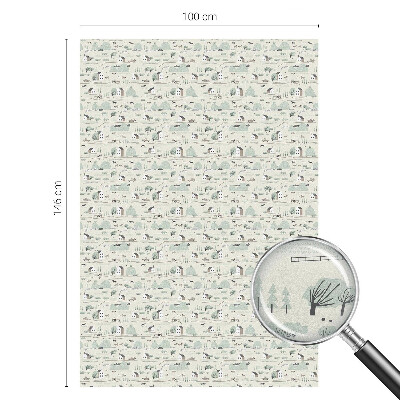 Színes mintás ablakfólia Egy idilli falu