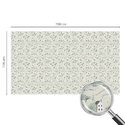 Színes mintás ablakfólia Egy idilli falu