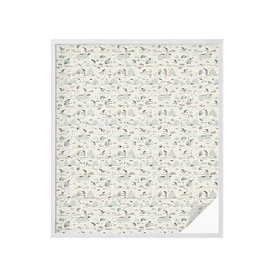 Színes mintás ablakfólia Egy idilli falu