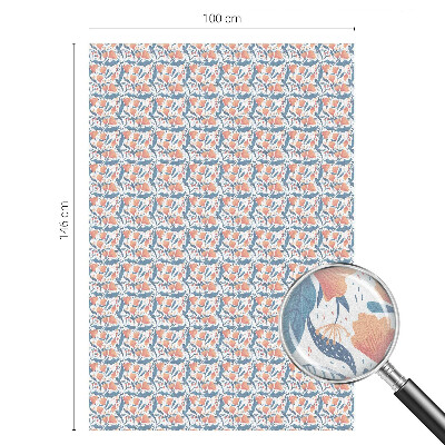 Öntapadós ablakfólia ólomüveg mintával Virágos lakoma