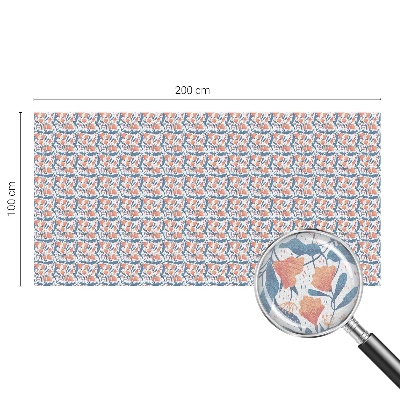 Öntapadós ablakfólia ólomüveg mintával Virágos lakoma