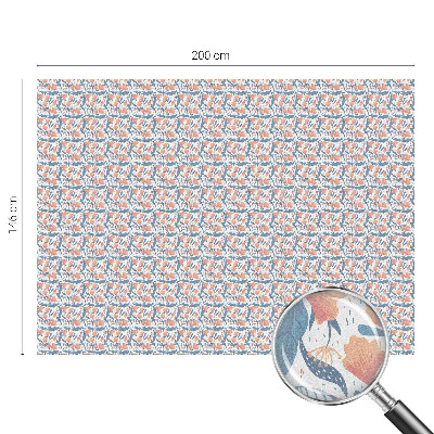 Öntapadós ablakfólia ólomüveg mintával Virágos lakoma