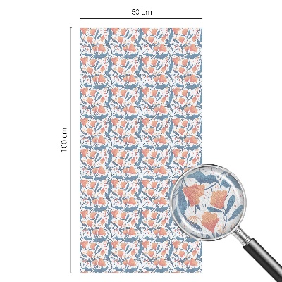 Öntapadós ablakfólia ólomüveg mintával Virágos lakoma