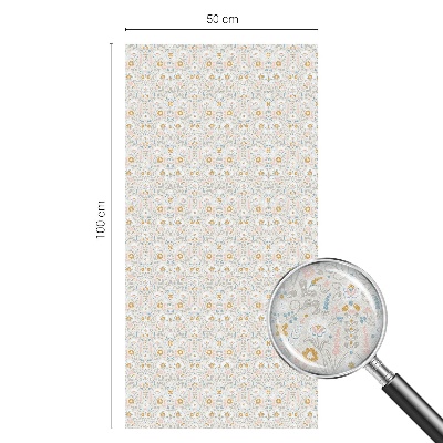 Öntapadós üvegfólia vitrázs mintával Virágszimmetria