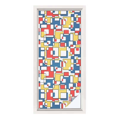 Öntapadós üvegfólia vitrázs mintával Geometriai alakzatok