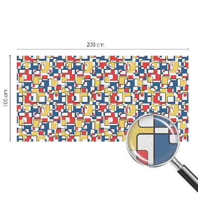 Öntapadós üvegfólia vitrázs mintával Geometriai alakzatok