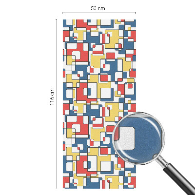 Öntapadós üvegfólia vitrázs mintával Geometriai alakzatok