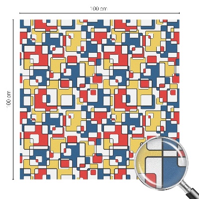 Öntapadós üvegfólia vitrázs mintával Geometriai alakzatok