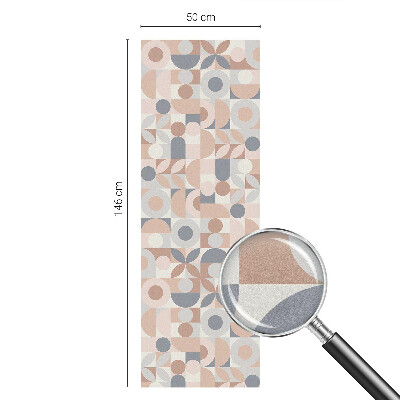 Öntapadós ablakfólia ólomüveg mintával Absztrakt mozaik