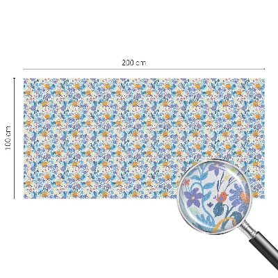 Színes mintás ablakfólia Növényi motívum