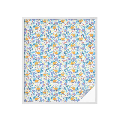 Színes mintás ablakfólia Növényi motívum