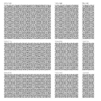 Öntapadós üvegfólia vitrázs mintával Geometriai félkörök