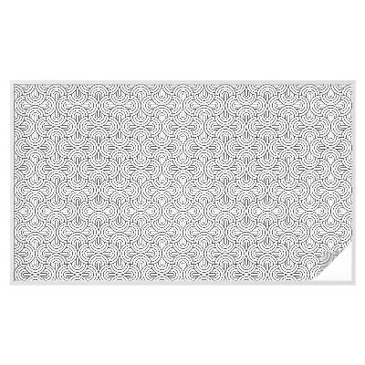 Öntapadós üvegfólia vitrázs mintával Geometriai félkörök