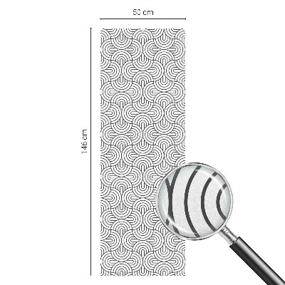 Öntapadós üvegfólia vitrázs mintával Geometriai félkörök