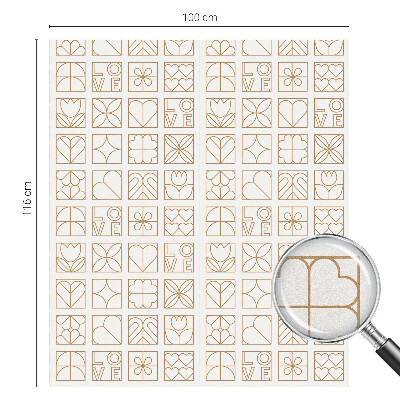 Öntapadós ablakfólia ólomüveg mintával Geometrikus szerelem