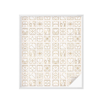 Öntapadós ablakfólia ólomüveg mintával Geometrikus szerelem