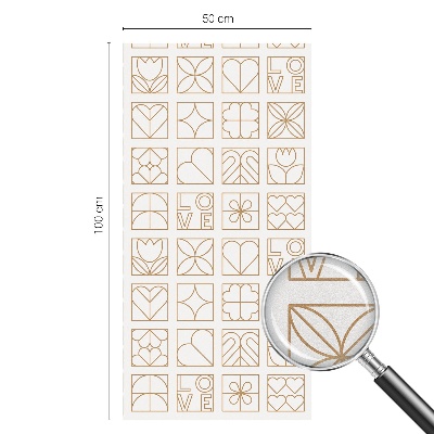 Öntapadós ablakfólia ólomüveg mintával Geometrikus szerelem
