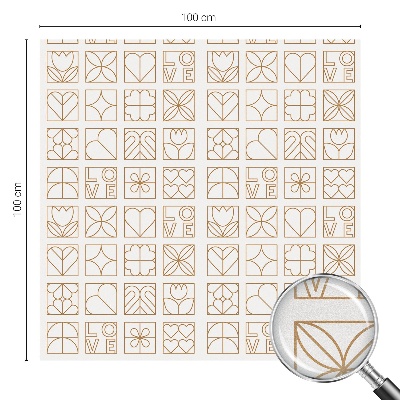 Öntapadós ablakfólia ólomüveg mintával Geometrikus szerelem