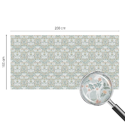 Dekoratív üvegfólia ablakra Szarvas virágok