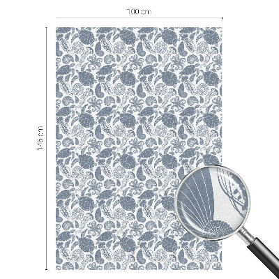 Öntapadós üvegfólia vitrázs mintával Óceáni élet