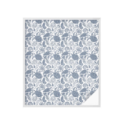 Öntapadós üvegfólia vitrázs mintával Óceáni élet