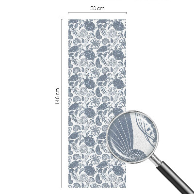 Öntapadós üvegfólia vitrázs mintával Óceáni élet