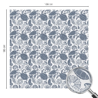 Öntapadós üvegfólia vitrázs mintával Óceáni élet