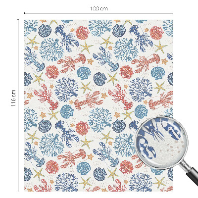 Színes mintás ablakfólia Rák korallok