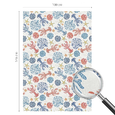 Színes mintás ablakfólia Rák korallok