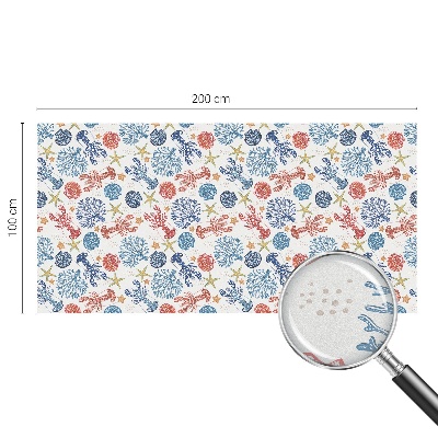 Színes mintás ablakfólia Rák korallok