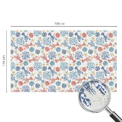 Színes mintás ablakfólia Rák korallok