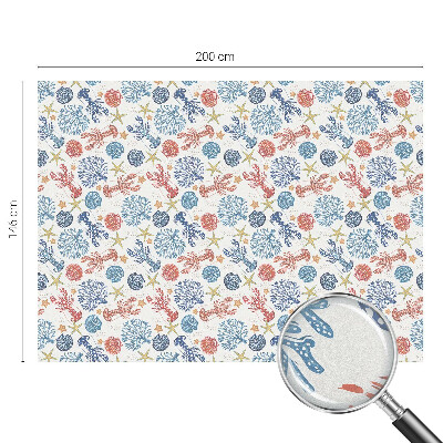 Színes mintás ablakfólia Rák korallok