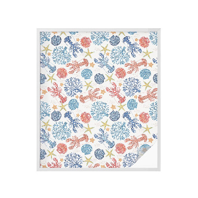 Színes mintás ablakfólia Rák korallok