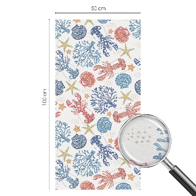 Színes mintás ablakfólia Rák korallok