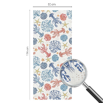 Színes mintás ablakfólia Rák korallok