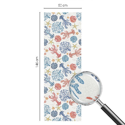 Színes mintás ablakfólia Rák korallok