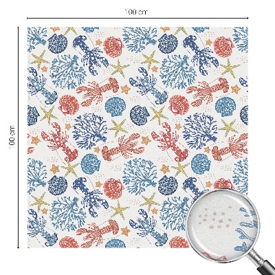 Színes mintás ablakfólia Rák korallok