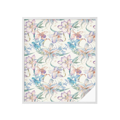 Öntapadós ablakfólia ólomüveg mintával Virágmotívum