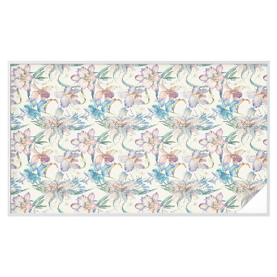 Öntapadós ablakfólia ólomüveg mintával Virágmotívum