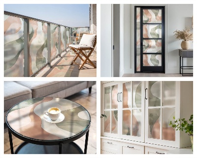 Öntapadós belátásgátló fólia Színes hullámok