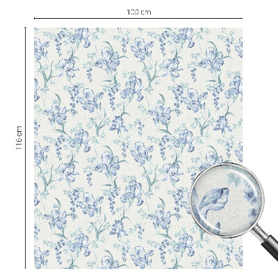 Színes mintás ablakfólia Kék virágok