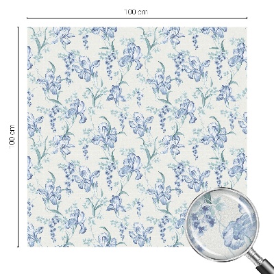 Színes mintás ablakfólia Kék virágok