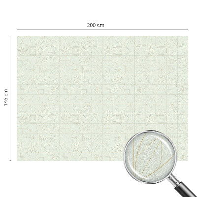 Öntapadós üvegfólia vitrázs mintával Geometrikus mozaik